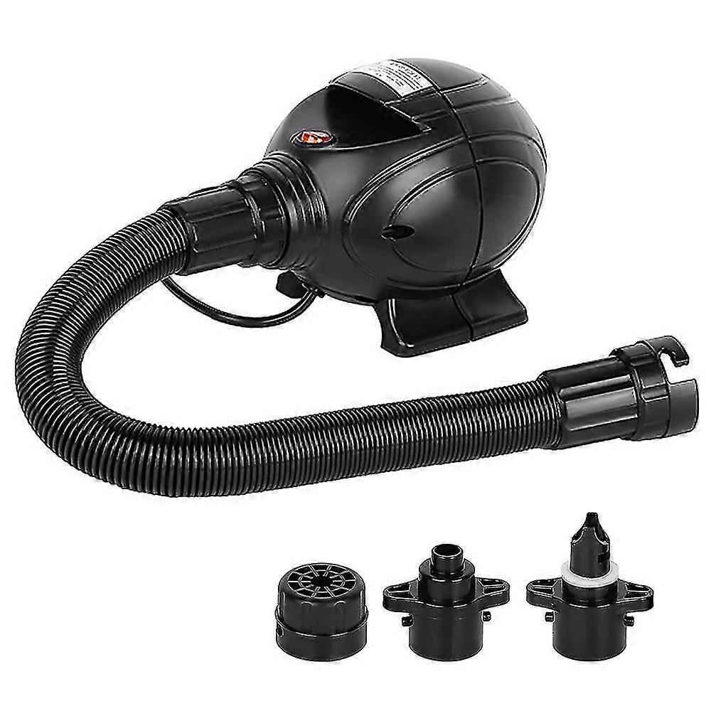 Portable 800w Electric Air Pump Inflator Deflator With 3 Nozzles