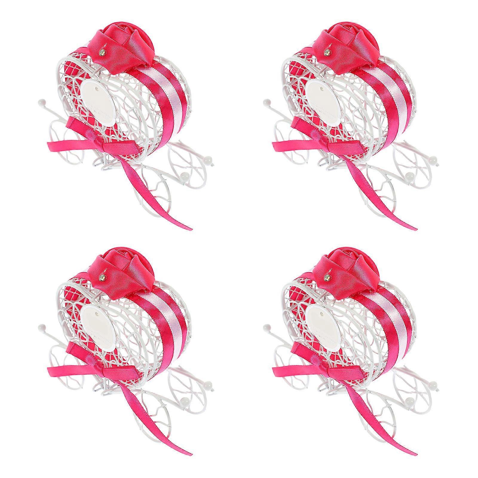 Creative Candy Carrier Heart Cart Candy Box for Storage Use 20Pcs Rosy