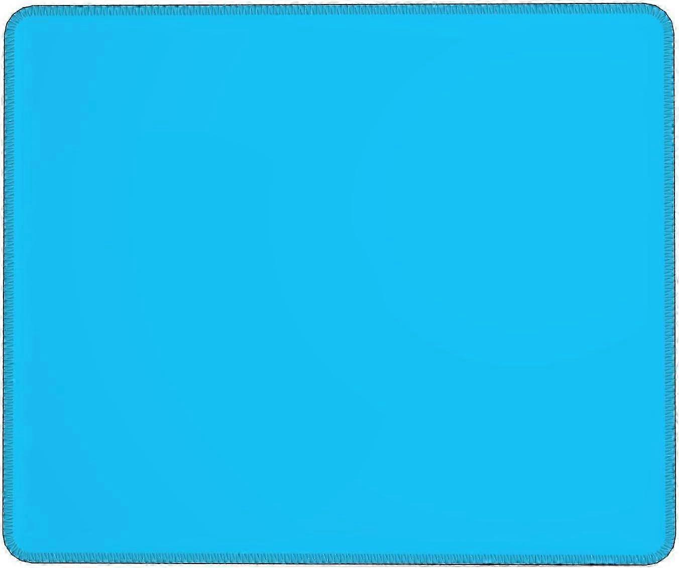 Solid Light Blue Mouse Pad with Anti-Fray Stitching and Waterproof Surface in UK