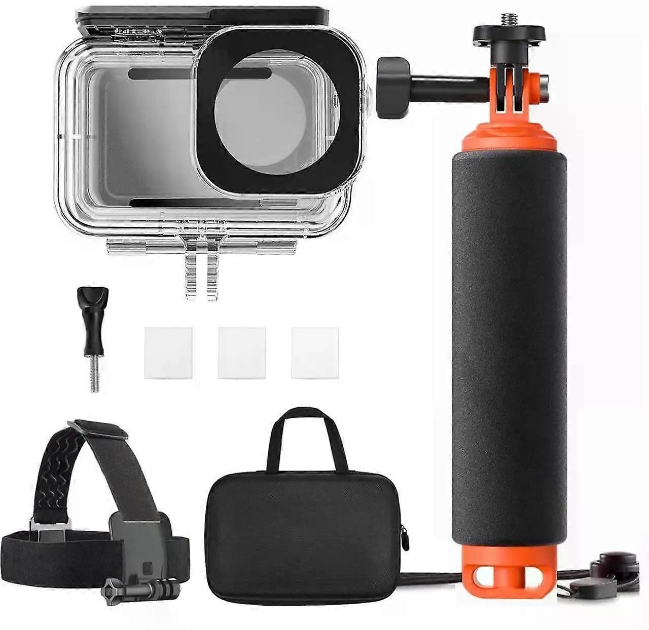 Waterproof Case for DJI Action 5 Pro/Action 4/3, Protective Diving Housing, Floating Handle, Head Strap, Storage Carrying Case for DJI Osmo Action Div