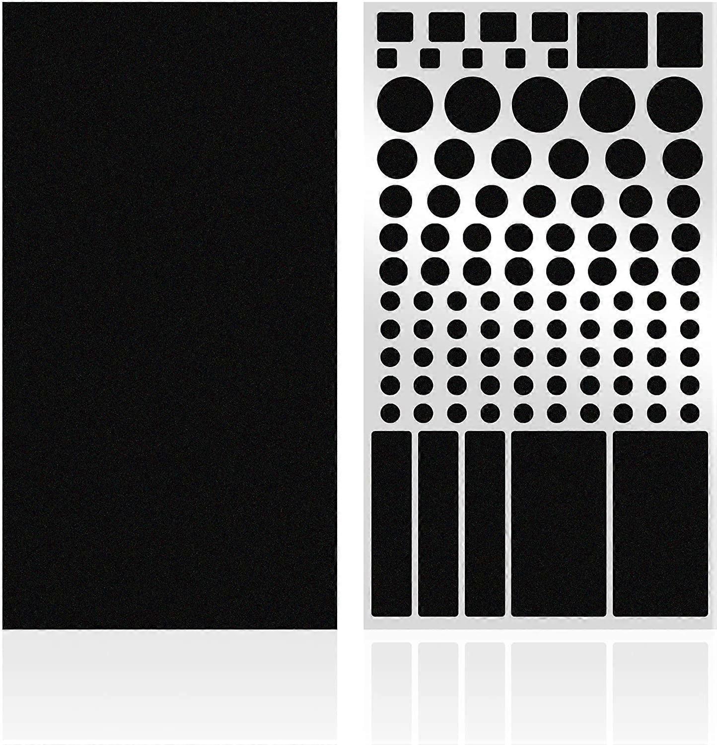 LED Light Blocking Stickers, 50%-80% Dimming Sheets for Routers, Blackout Covers (2 Sheets: 1 Cut + 1 Uncut), compatible with LED lights