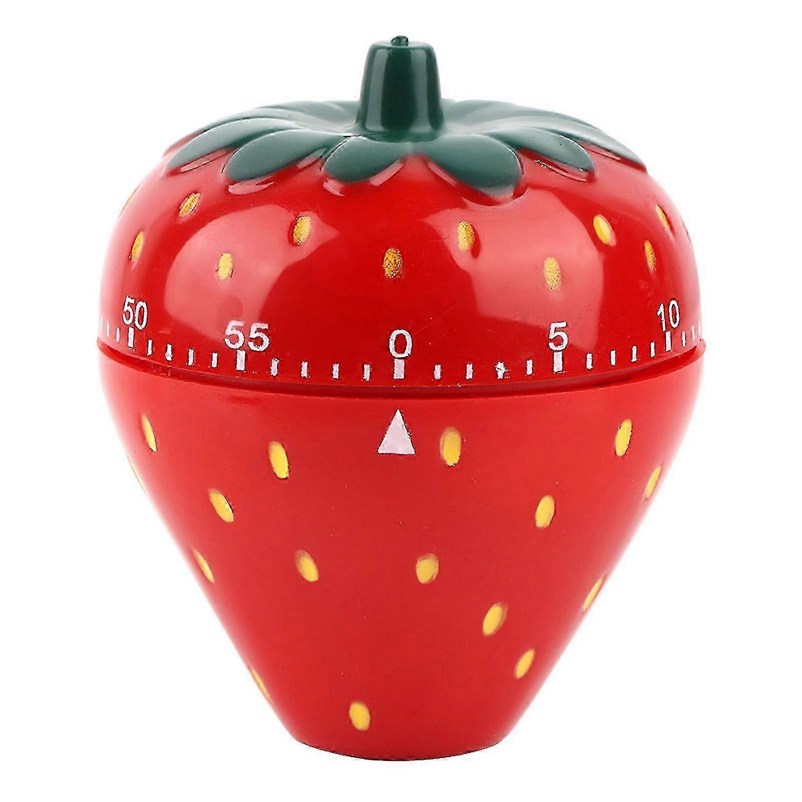 Kitchen Timer Strawberry Shape 60 Minutes Mechanical Wind up Timer No Battery Required Kitchen Cooking Timer Reminder for Home Use Baking Housework Ti