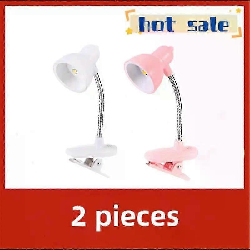 Mini Book Light Reading Light Mini Clip-On Study Desk Lamp Battery Powered Flexible Bedside Table Lamp Lighting Lamps LED