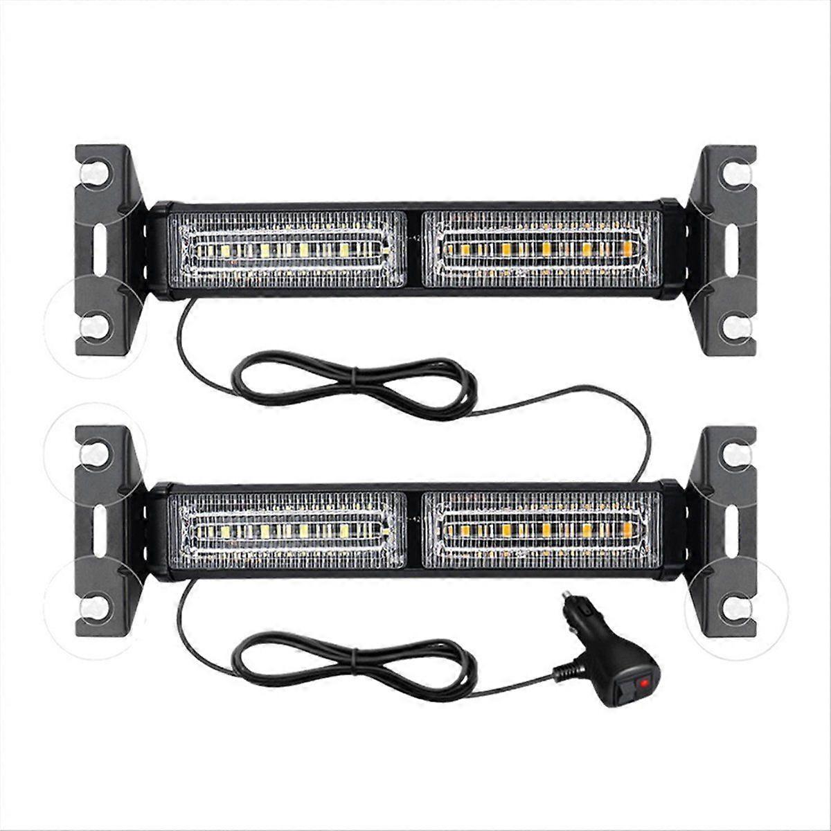 LED Emergency Strobe Light 18 Flashing Car Warning Light Safety Windshields Light 12-30V for Car AT