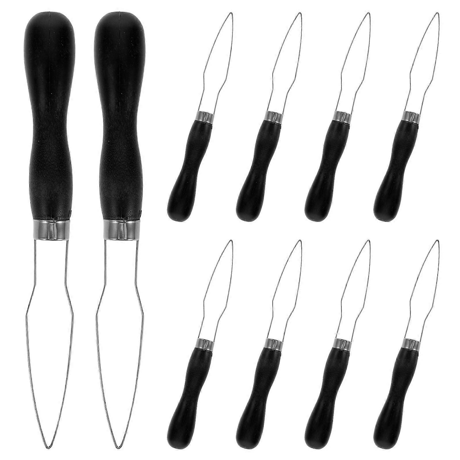 10pcs Button Hooks For Seniors - Black Button Assist Tool With Plastic Handle - Dressing Tool Device For Wedding Dress Shirts Elderly Daily Outfits