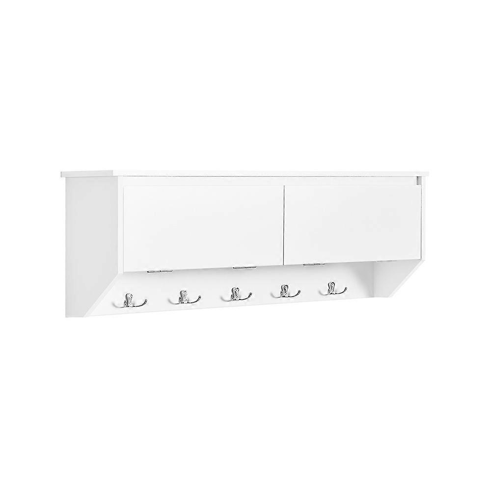 SoBuy FHK24-WWall Coat Rack Wall Shelf Wall Storage Cabinet Hallway Coat Rack for Living Room Hallwa