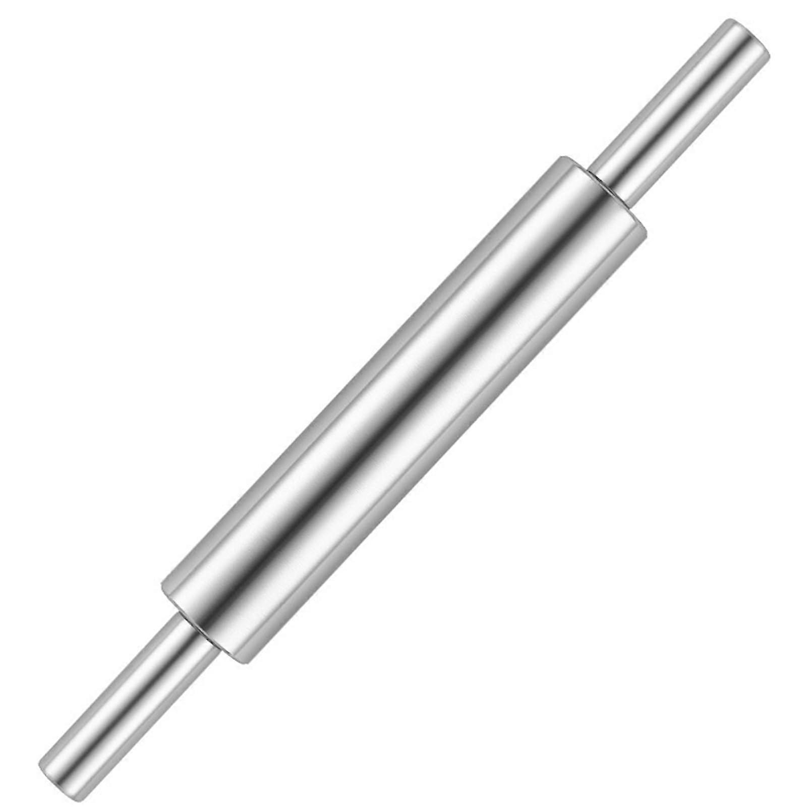Stainless Steel Dough Roller Ergonomic Handle Nonstick Rolling Pin For Cakes Cookies Bread Kitchen Tool