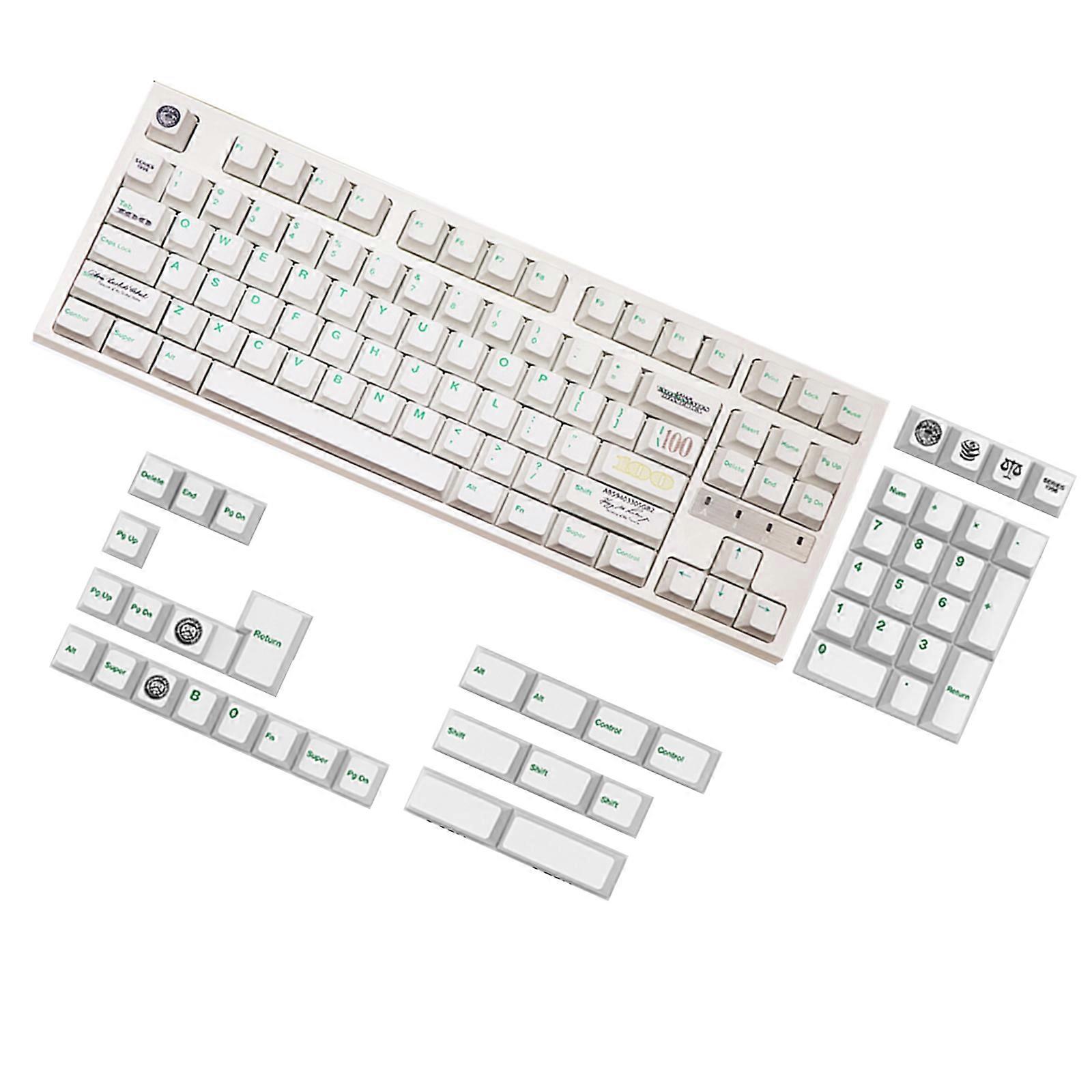 133Keys Customized US Dollar Theme Key Caps PBT Dye Sublimation Keycap Key Cover for Mechanical Keyboards Multicolor