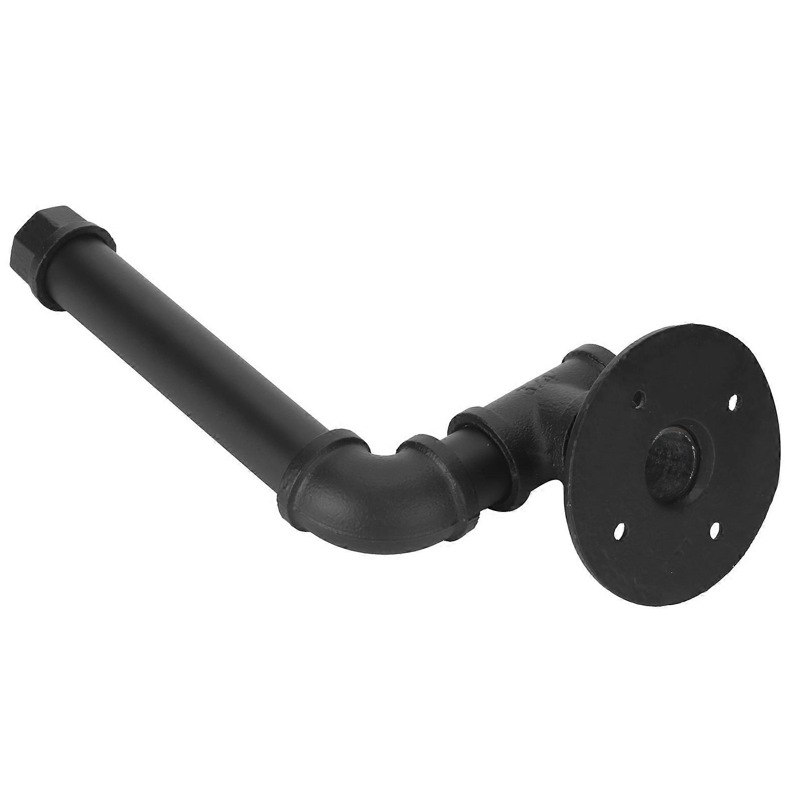 Wall Mounted Storage Rack Multifunction Pipe Hanger Clothes Towel Holder Accessory Black