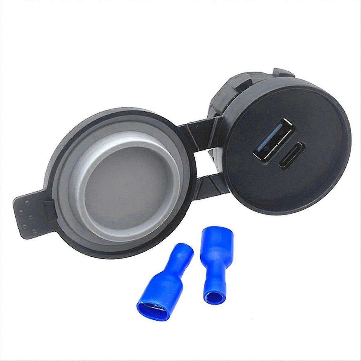 USB-A Type-C QC3.0 Fast Charging Socket Car USB C Power Supply