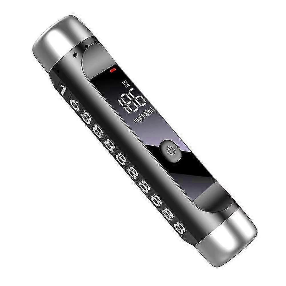 Portable Alcohol Tester with Temporary Parking Plate & Digital Breathalyzer for DUI Detection - Electronic Window Breaker with LED Display