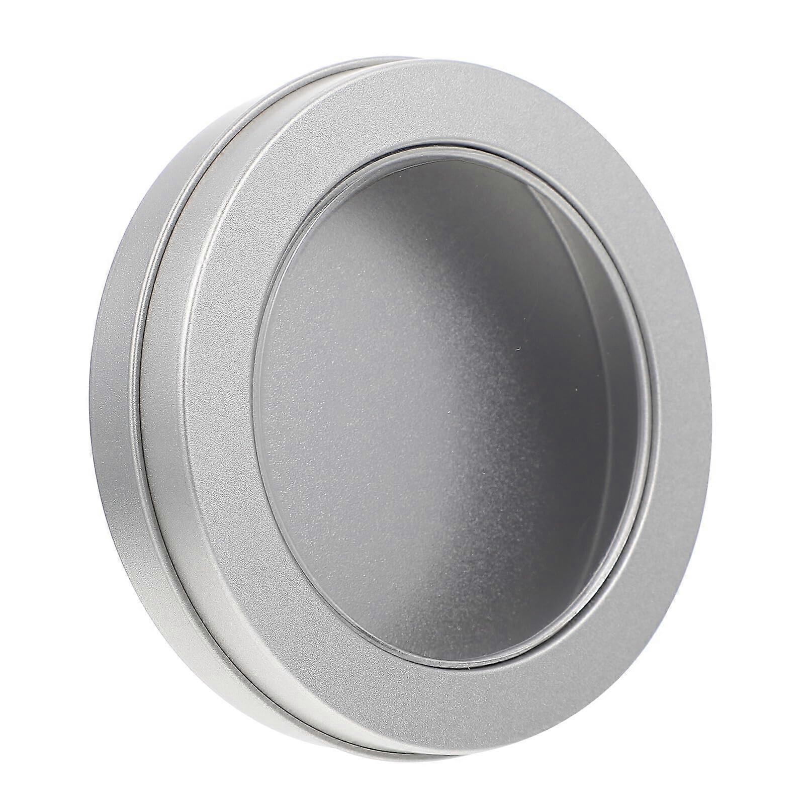 Tinplate Box View Window Food Grade Empty Container For Candy And Cake Storage Organizer With Lid Home Office Protective