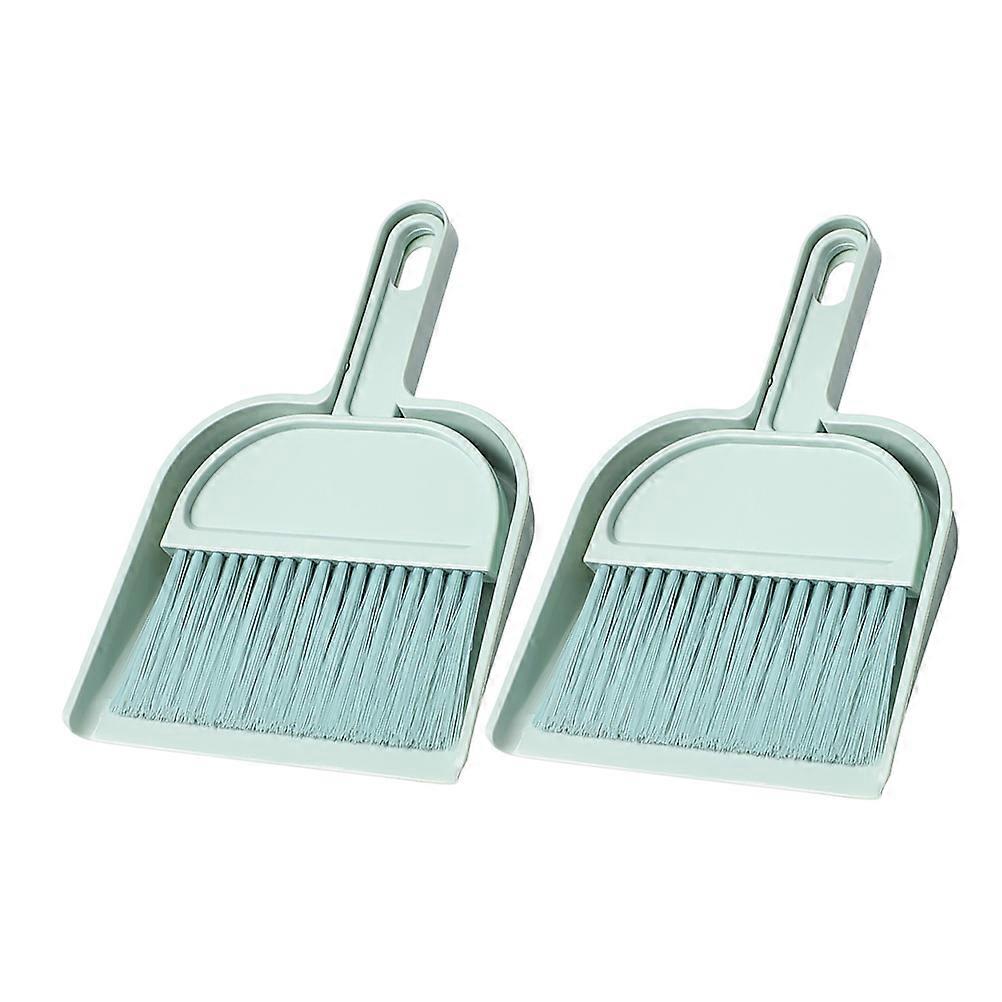 Mini Broom Dustpan Set for Small Area Cleaning 1Set Sky-Blue