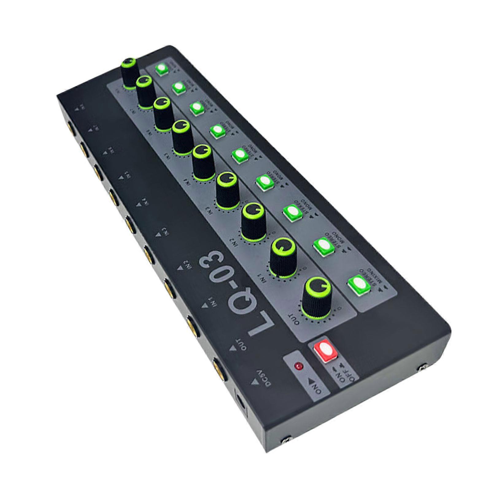 Professional Portable Mixer Console With 6.35mm Plugs And Strong Metal Construction 4/8 Channel Mixer Multicolor