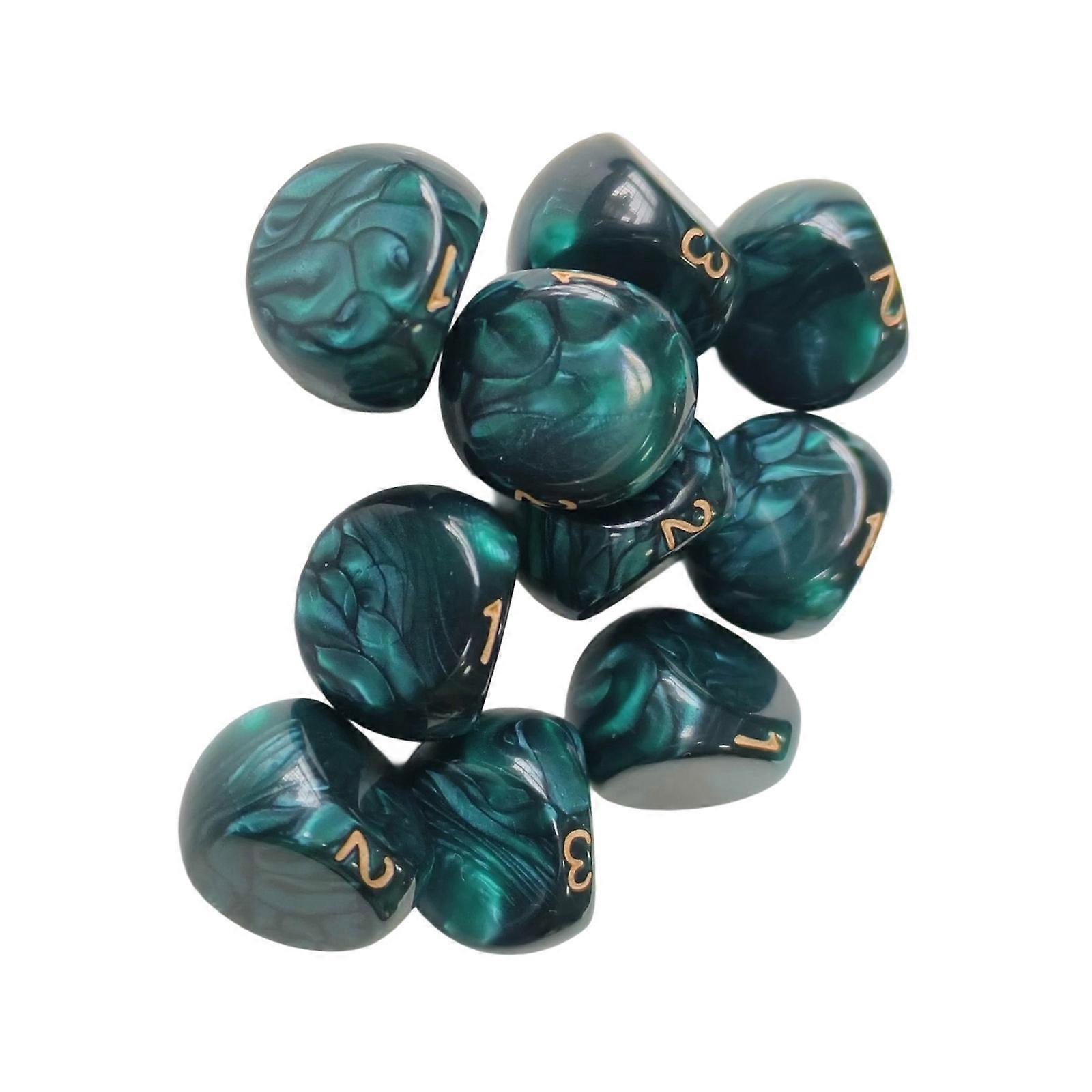 Shatterproofed 3D Number Dices for Probability Practice And Interactively Playtimes High Clear Educational Game Tool  Green