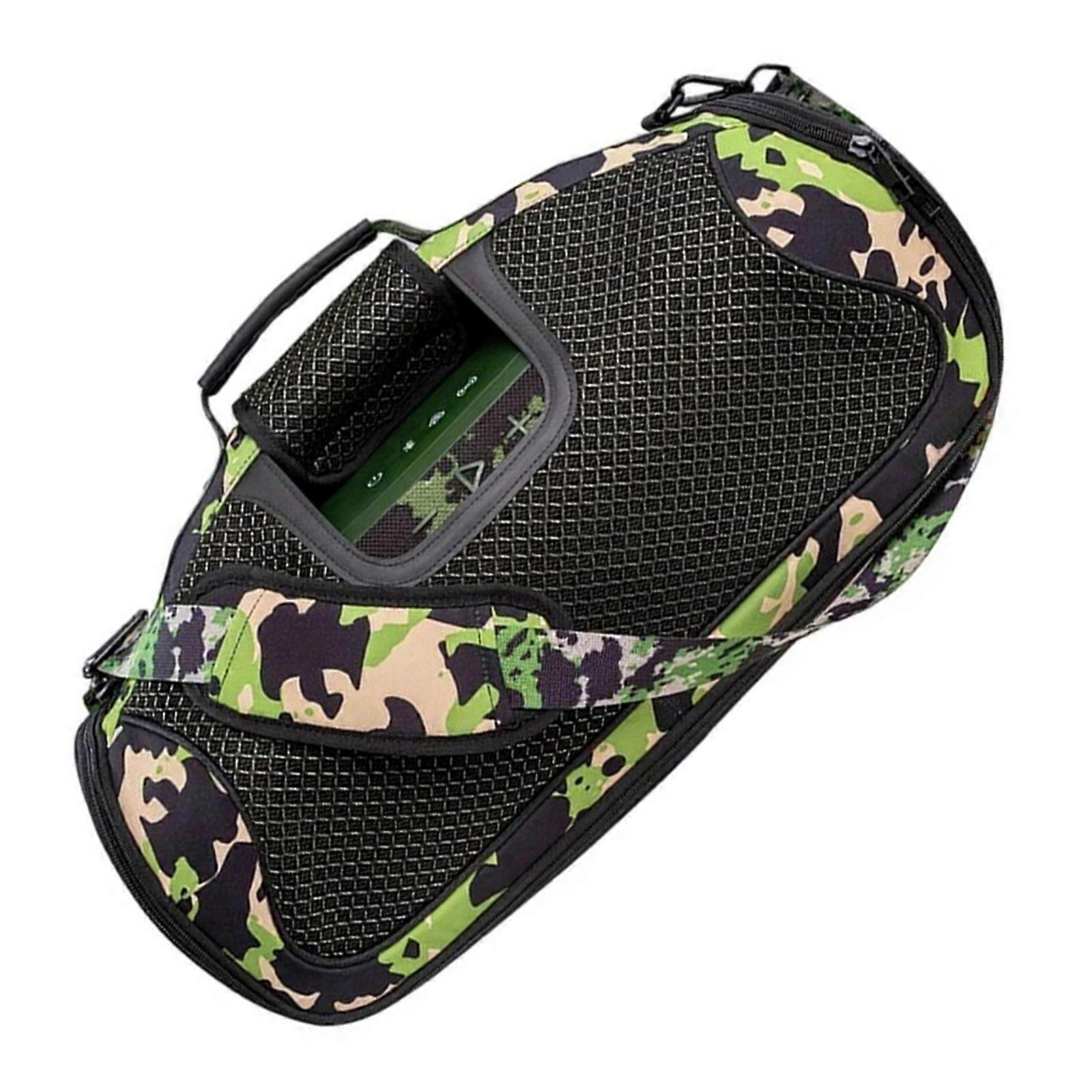 Portable Speaker Storage Bag Water Resistan Reinforced Padding Protective Design Convenient Handle For Boombox 3  camouflage