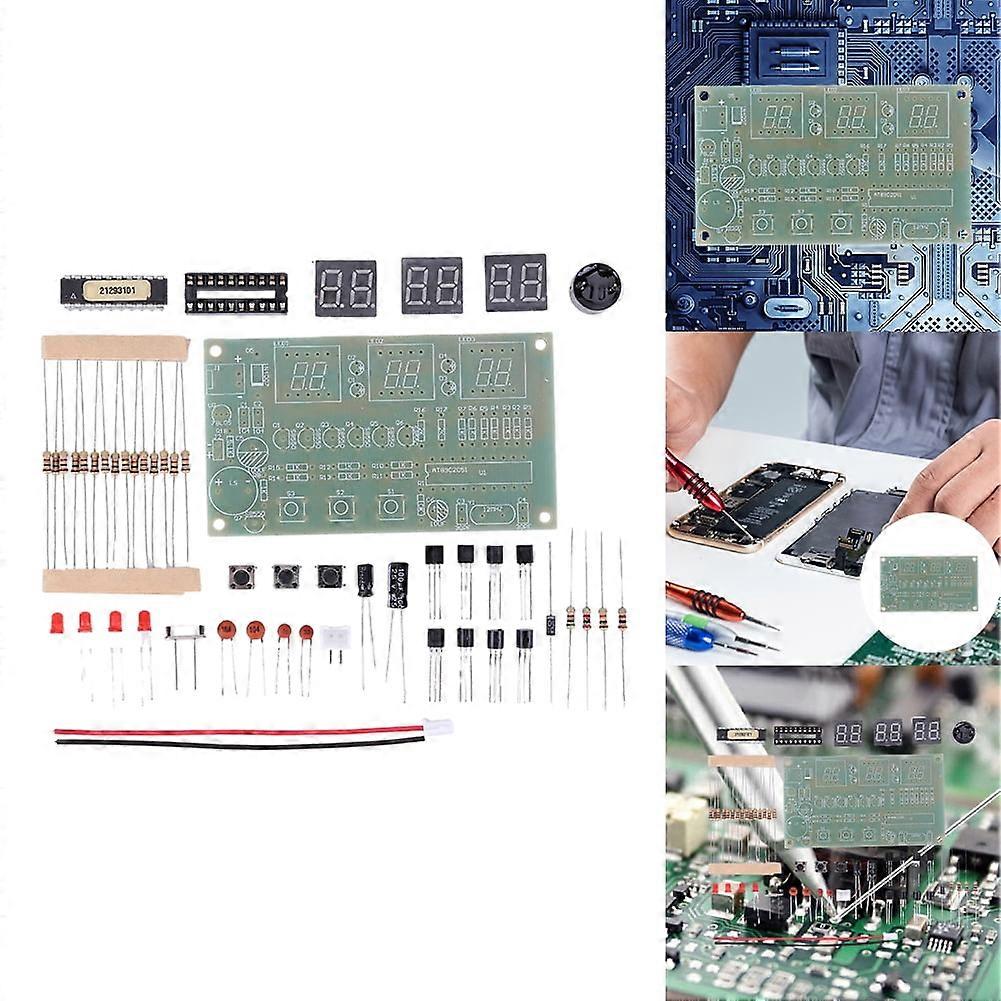 jixopn AT89C2051 Digital Clock DIY Kit 6 Bits Digital LED Display Electronic Components