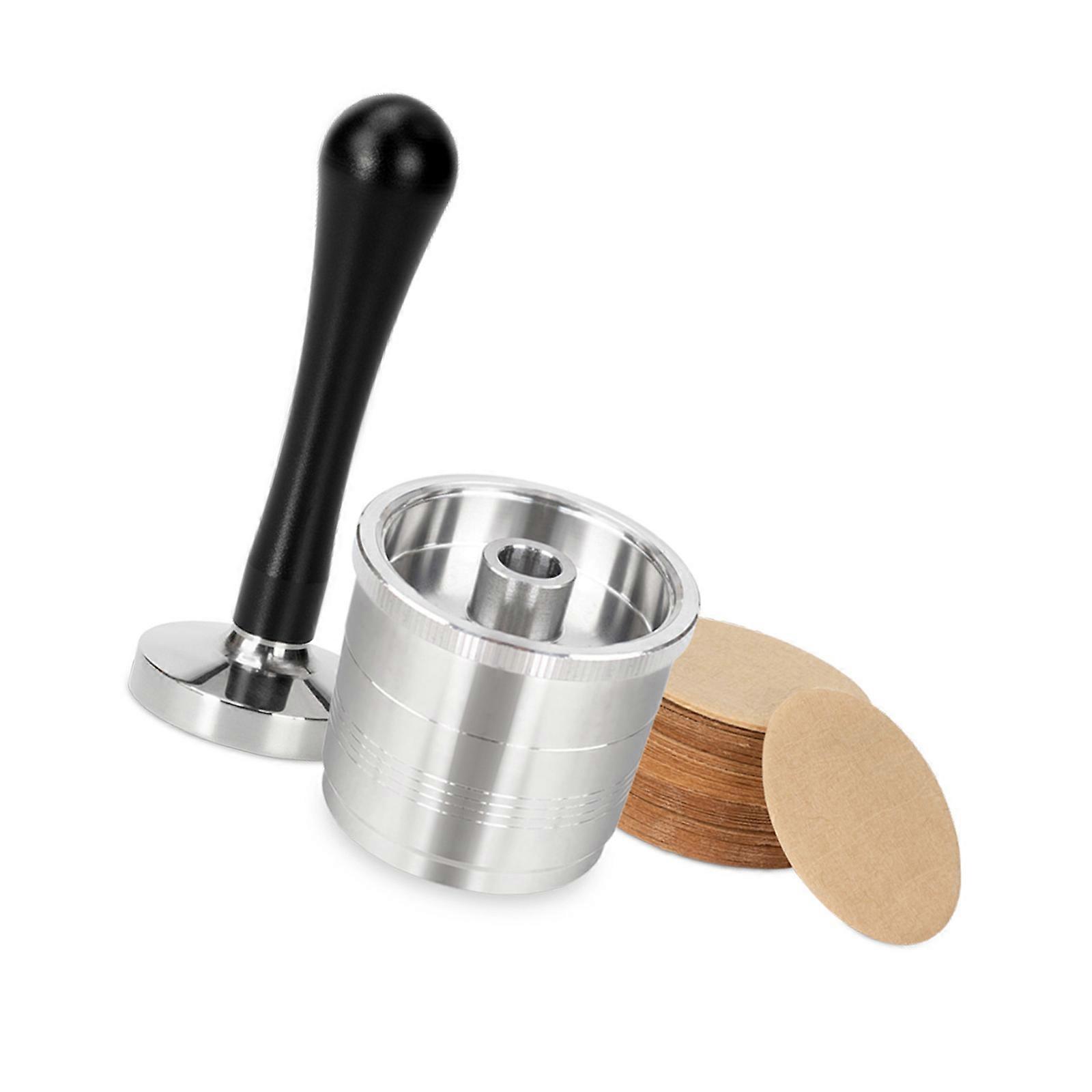 Practical Coffee Cup Preparation Equipment Filter Sheet Bundle and Press Powder Tamper for Improved Scent Development Multicolor