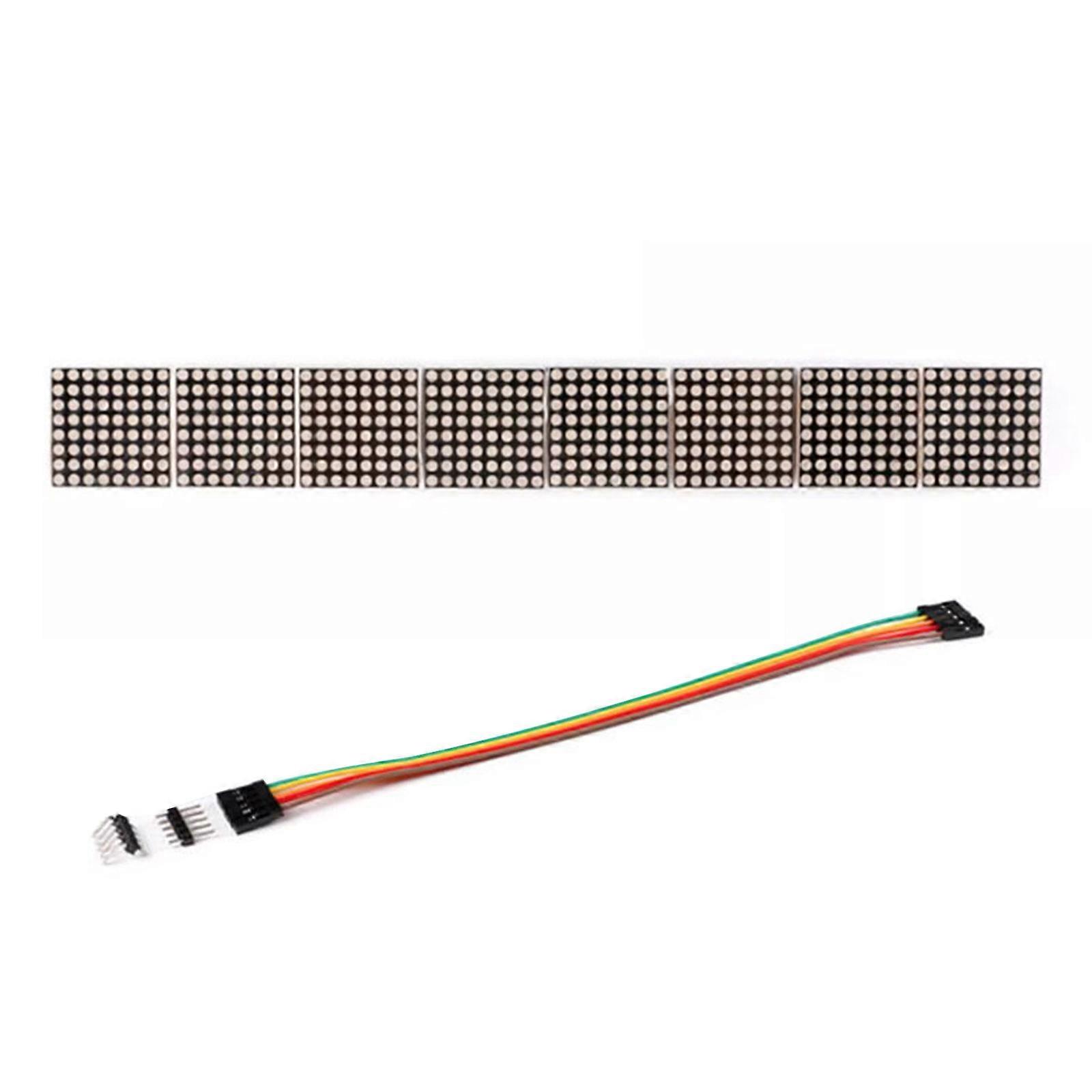 MAX7219 Dot Matrixes Module 8 Dot Matrixes Electronic Display Module 8 in 1 Display Module SCM Control Drive LED Module Multicolor