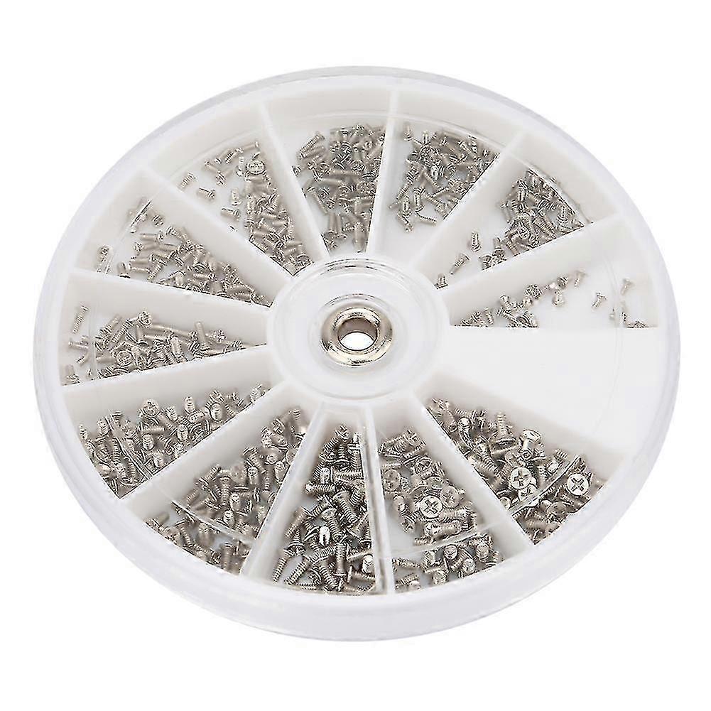 Eyeglass Maintenance Screw Set 600pcs - M1.0 M1.2 M1.4 M1.6 Flat Head