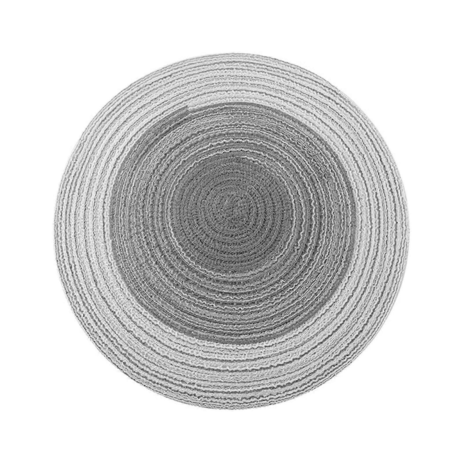 O Gray 30cm Round Insulation Table Place Mat, Set of 8