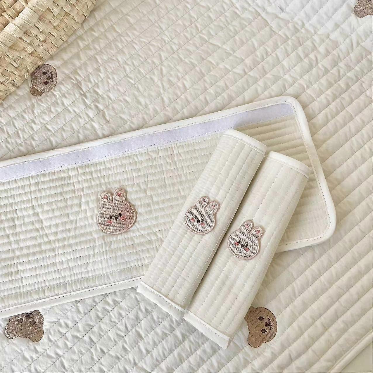 Stroller accessories: Handlebar and front armrest protector, shoulder pads, anti-bite cartoon bibs