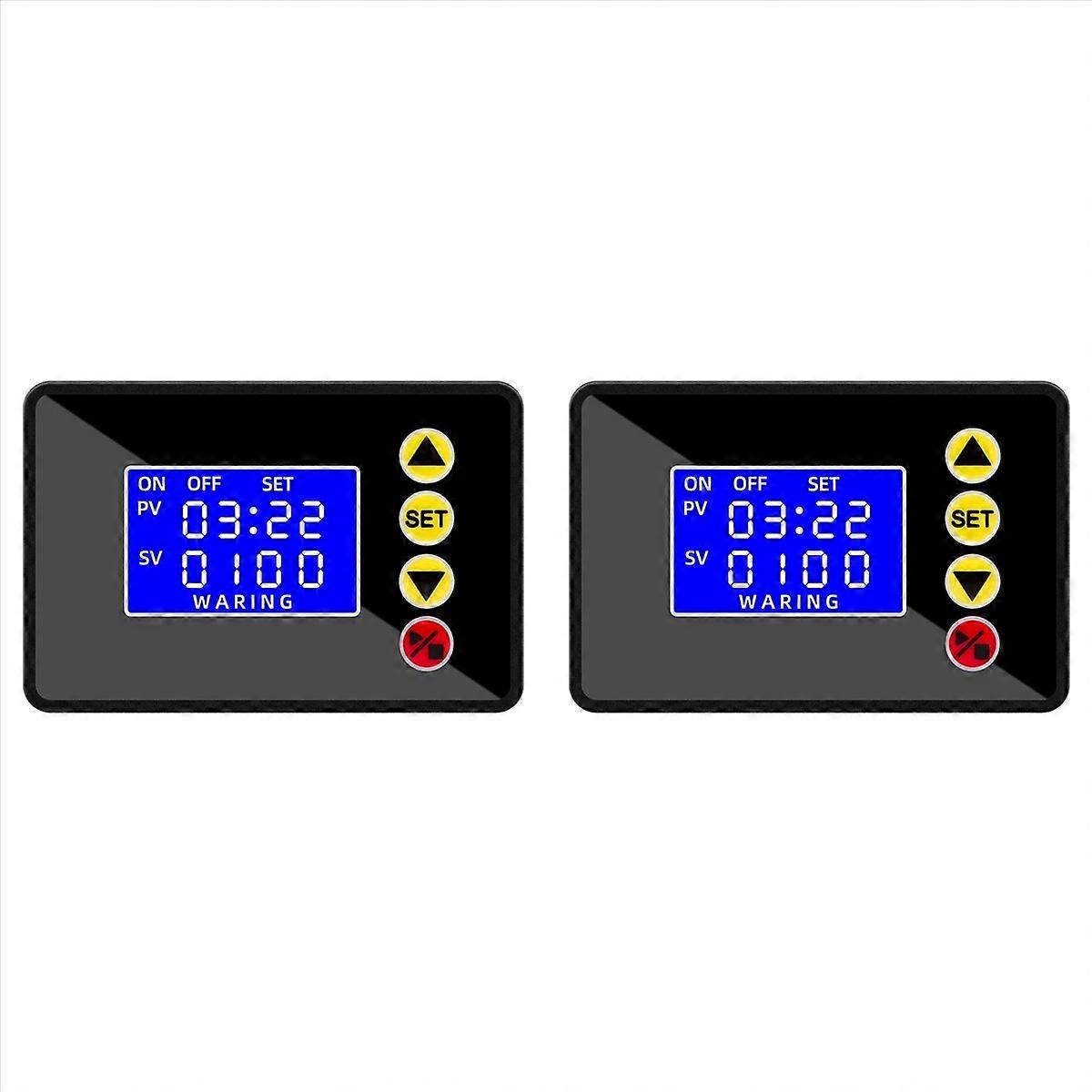 2X Programmable Digital Timer Switch Relay Control Time Controller Delay Relay Cycle Timing on/Off A