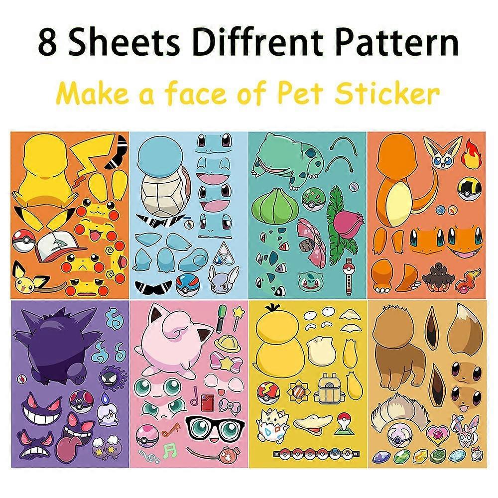 Make a Face Sticker Sheets Cartoom Game for Kids (Face-Changing Sticker Game)
