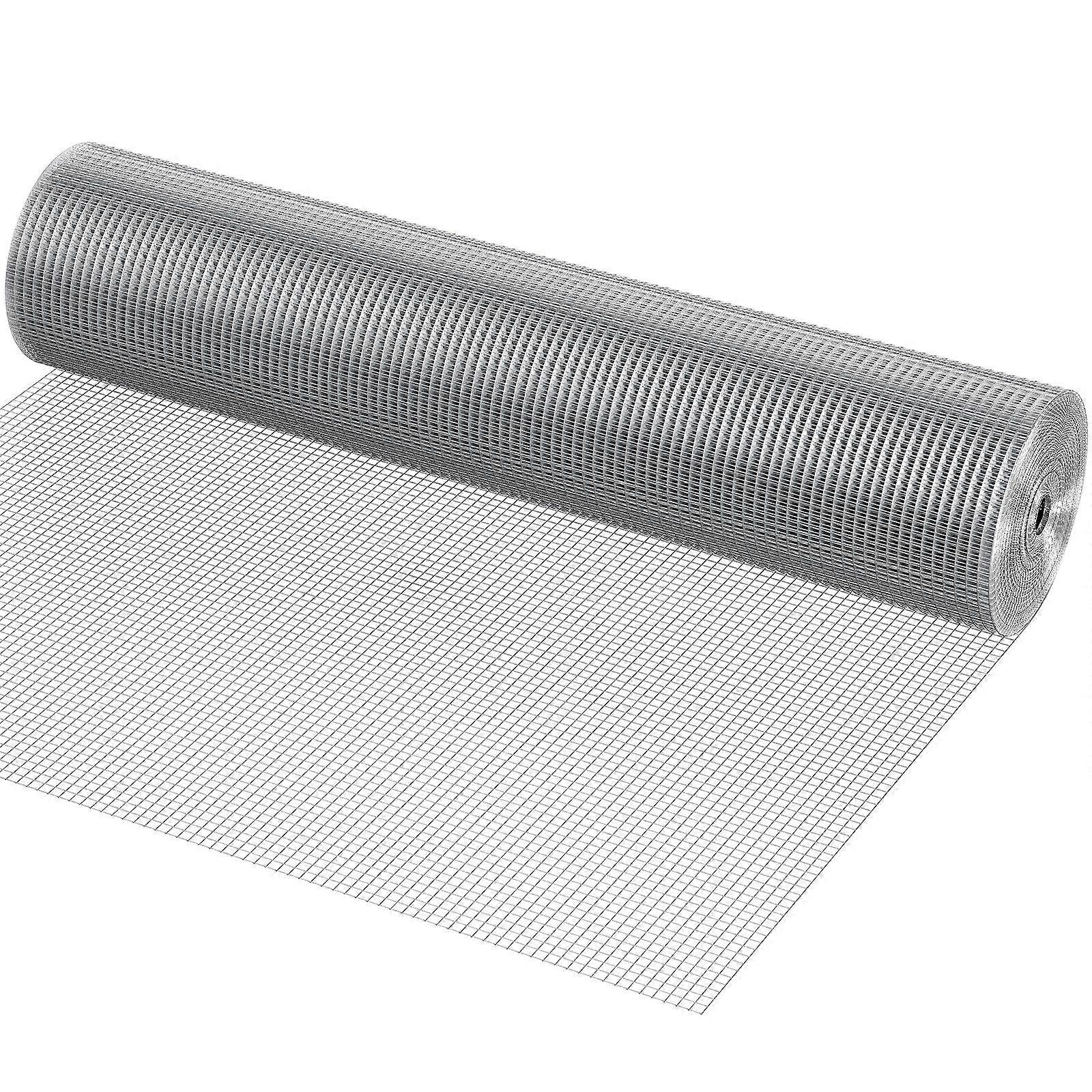 Hardware Cloth, 1/2 inch 48in x 100 ft 19 Gauge, Hot Dipped Galvanized Wire Mesh Roll, Chicken Wire Fencing, Wire Mesh for Rabbit Cages, Garden, Small