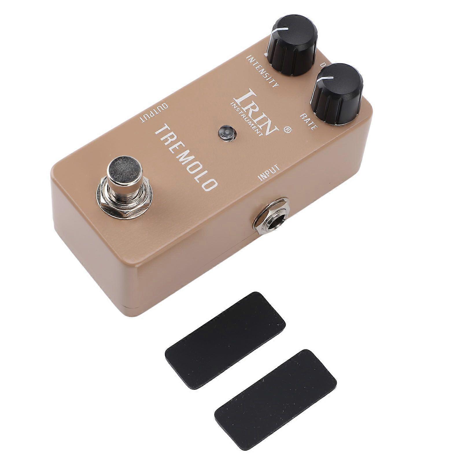 Electric Guitar Tremolo Pedal with True Bypass Single Type Effect Pedal 1Hz25Hz Speed Range DC 9V