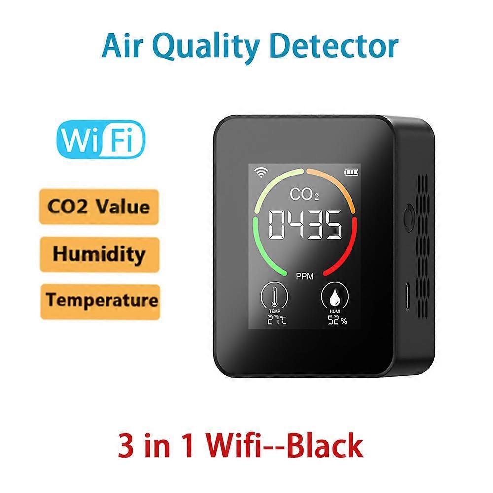 WIFI Indoor CO2 Detector Air Quality Monitor 5 in 1 Formaldehyde HCHO TVOC Tester Temperature Humidity Tester CO2 Sensor Meter