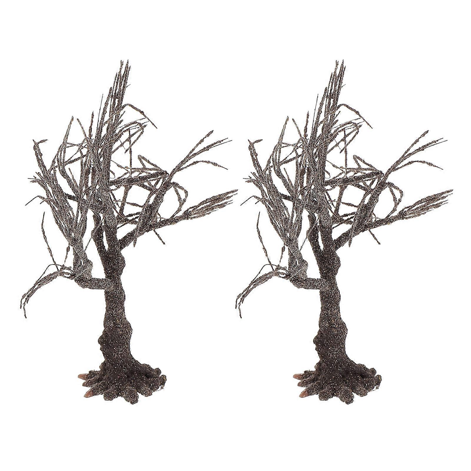 Model Railroad Accessories Miniature Landscape Set Diy Projects Tree Trunk Enhance Scenery 2PCS