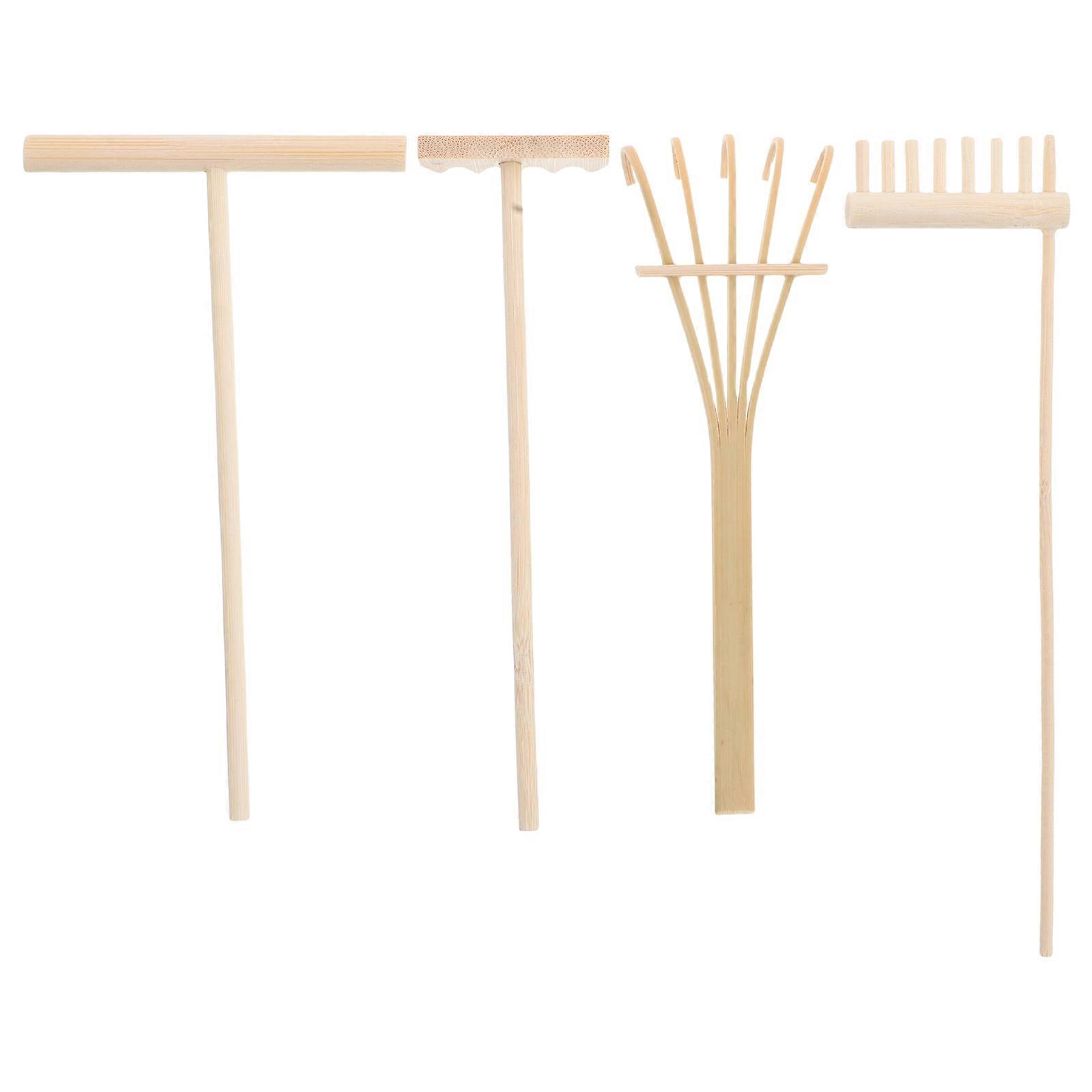 Zen Sand Garden Accessory Mini Zen Garden Rake Tools for 4Pcs Set