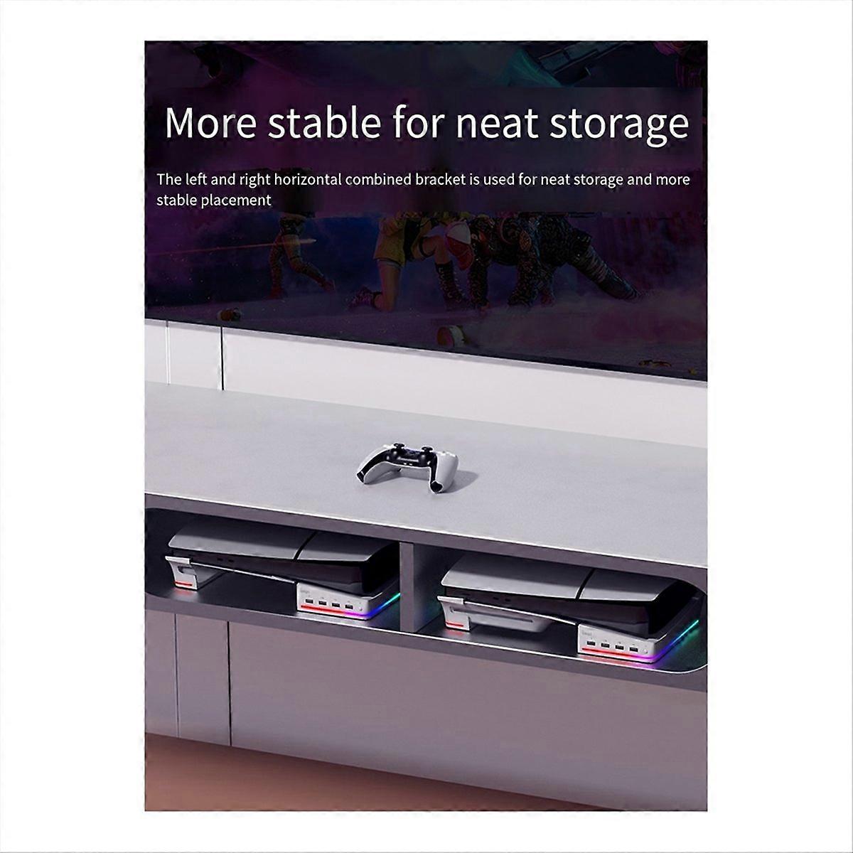  For SLIM Console Horizontal Storage Stand Portable,White