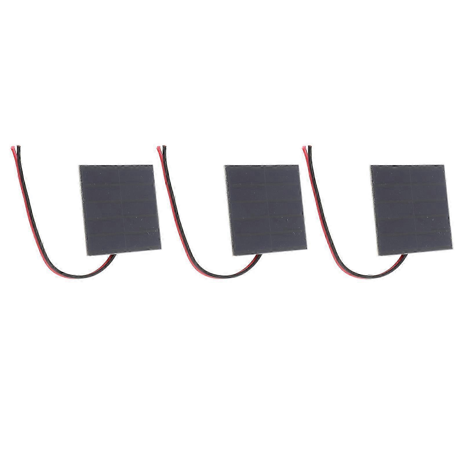3 Set 1W 55x55mm Monocrystalline Solar Panel Kits DIY Teaching
