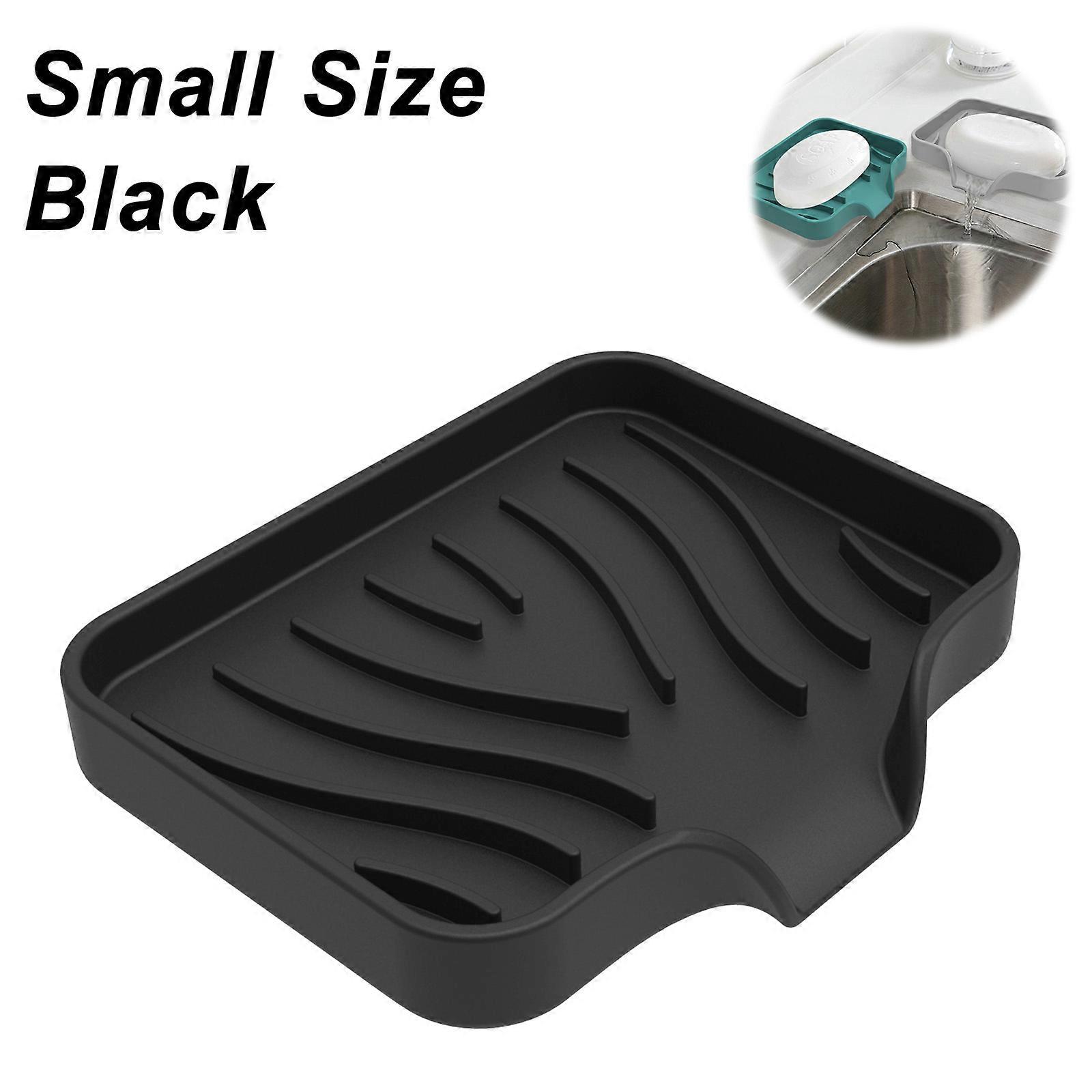 Auto-scurgere săpun bar suport silicon bucătărie chiuvetă săpun vas burete tava contor caddy organizator pentru dozator de săpun de vase