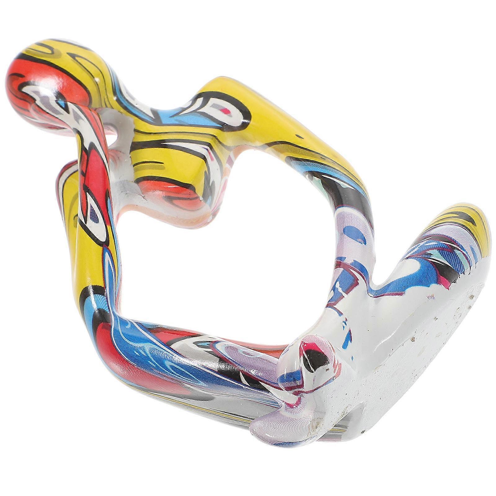 Abstract Graffiti Sculpture Desktop Thinker Decoration Study Room Multi Resin 1Set