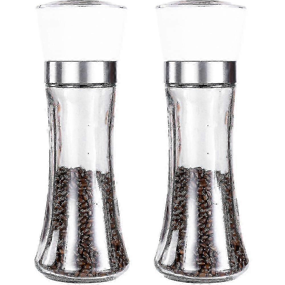 Salt and Pepper Shaker Set, Two Adjustable and Refillable Grinders
