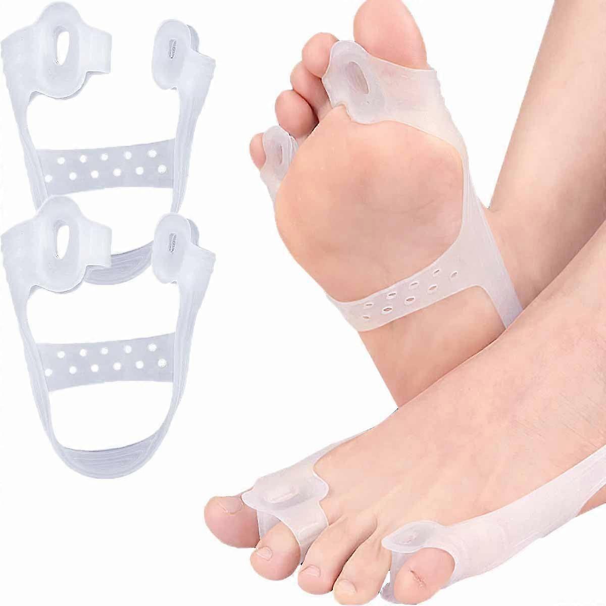 Gel Bunion Pads, Bunion Toe Separators, Toe Corrector Toe Straighteners to Correct Bunions Relief Protector Guards for Thumb and Little Toe Fits Most 