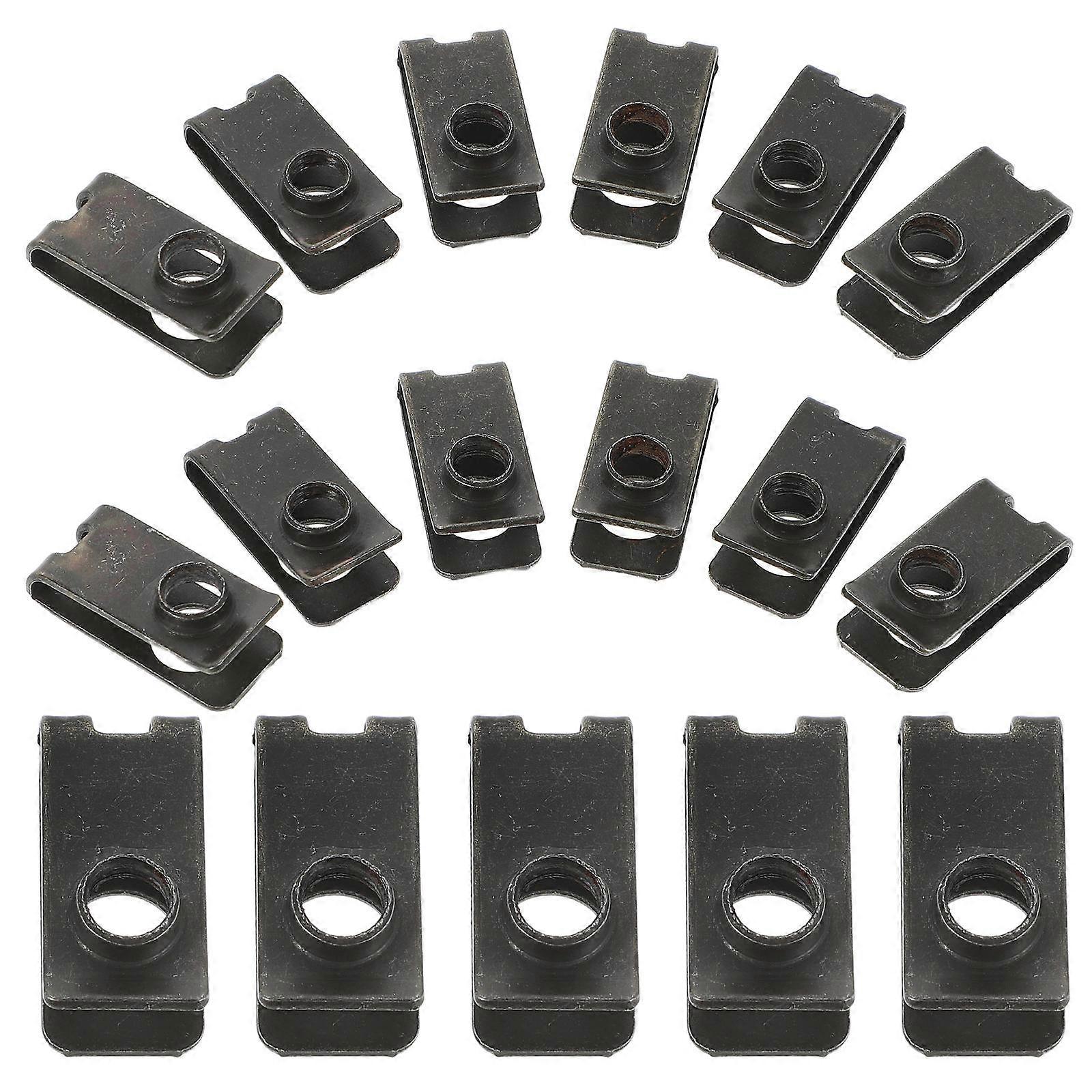 Automobile Fastener for License Plate Mounting 50Pcs M6 U Type Clips