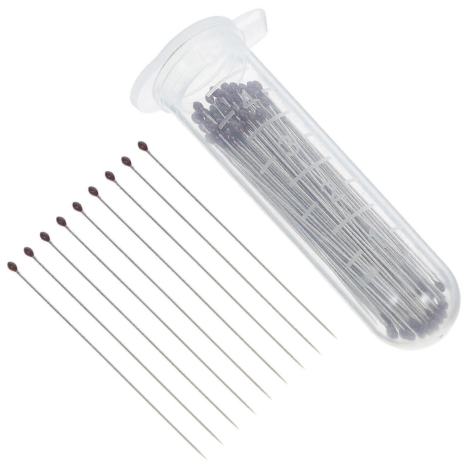 Insect Fixing Pin Set for Specimen Mounting Stainless Steel Silver 100Pcs