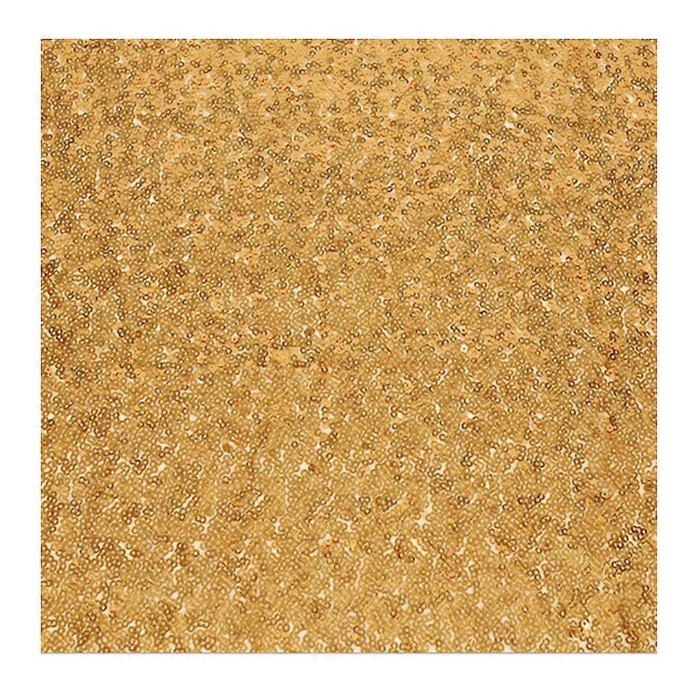 Golden Sparkly Sequin Table Runner for Party Use with Polyester Material 1.2 x 1.2M
