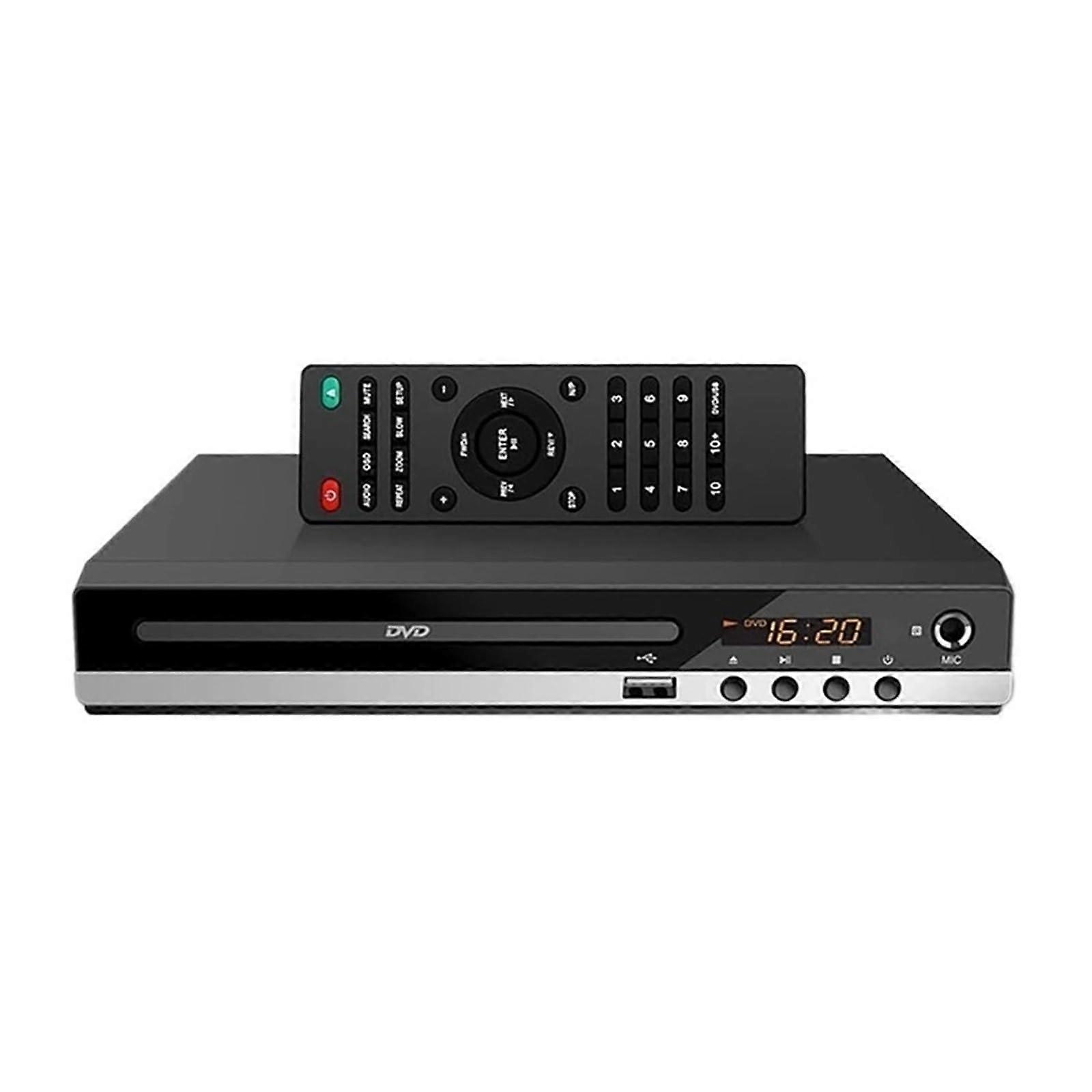 DVD Player 1080P HD Home DVD Player Box For TV Region CD/DVD Disc Player AV Output BuiltIn Microphone Port