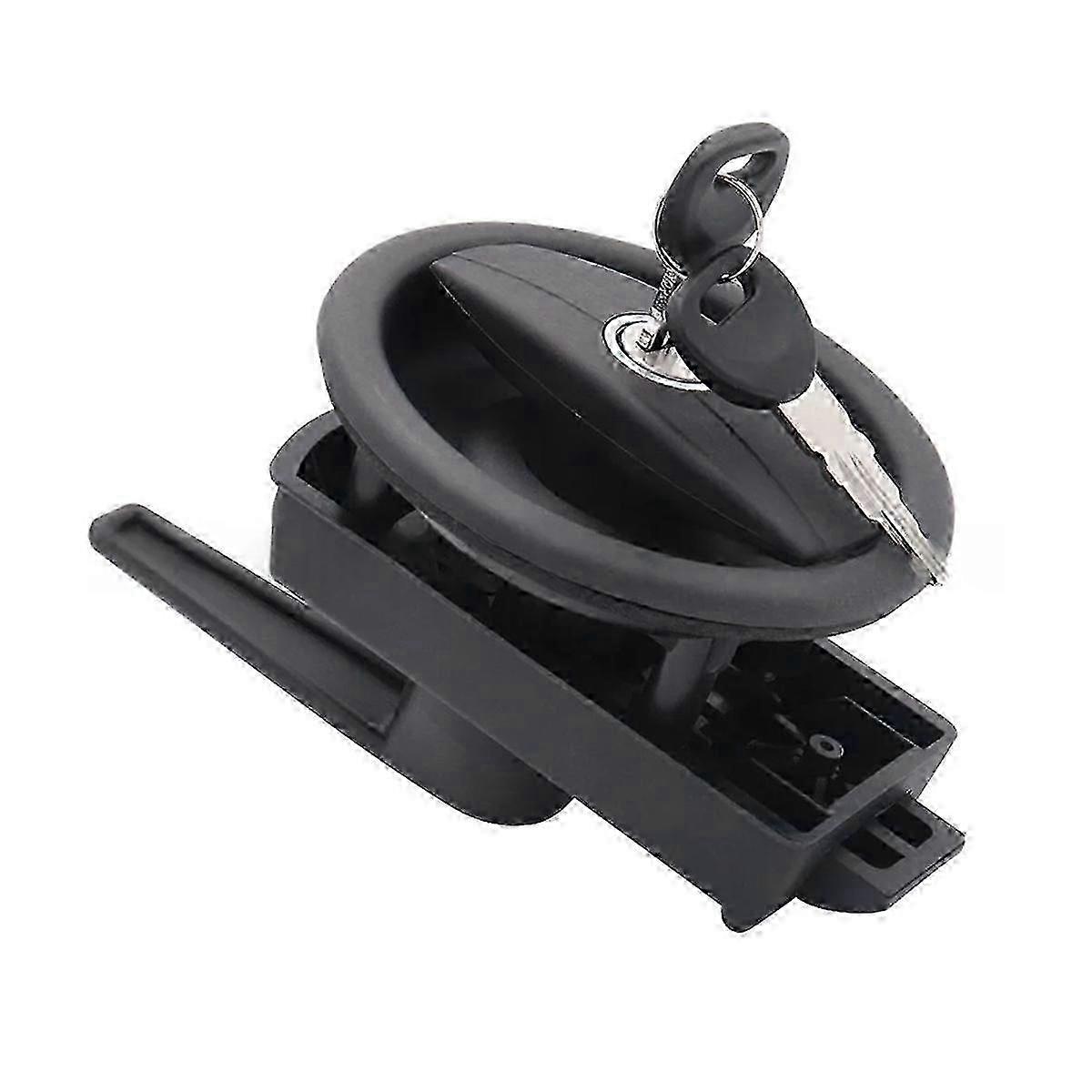Caravan Entry Door Lock, Complete Circular Lock for Motorhome Replacement