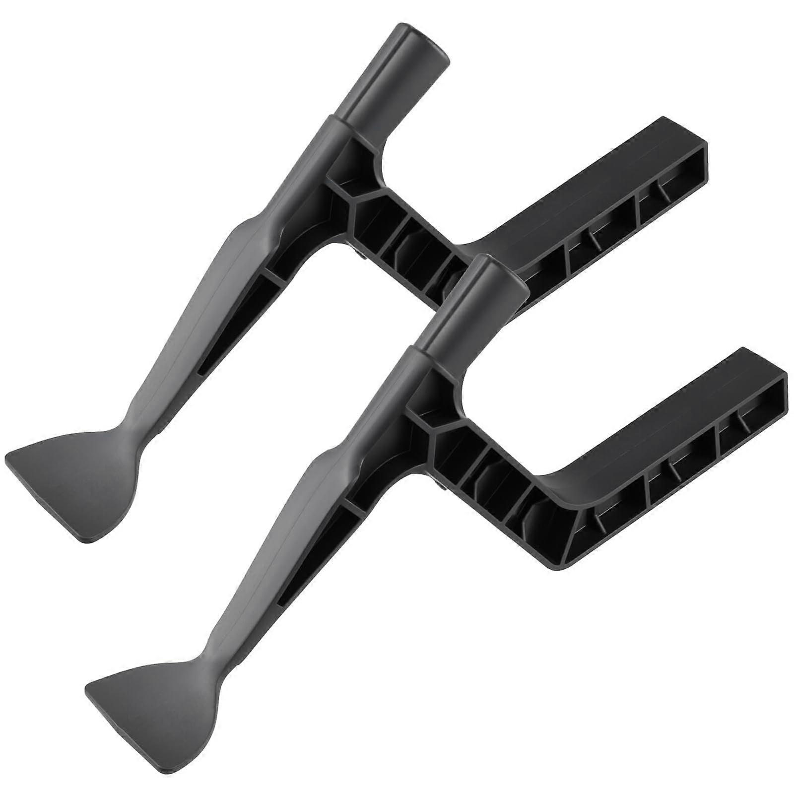 2 Pack Gutter Cleaning Tool Scoop with Threaded Pole Attachment for Fast Leaf and Debris Removal
