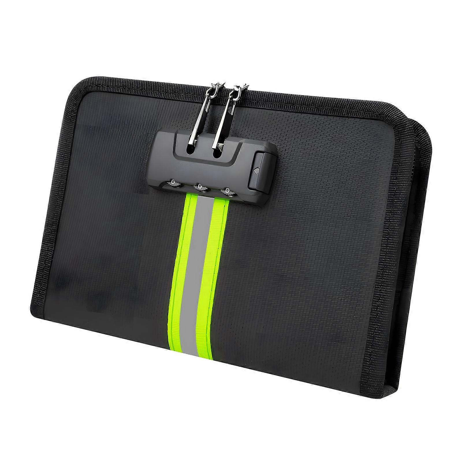 Flame Immune Securable Document Owner With Impermeable Feature Multiple Compartment Transportable For Protecting Possessions Set  M