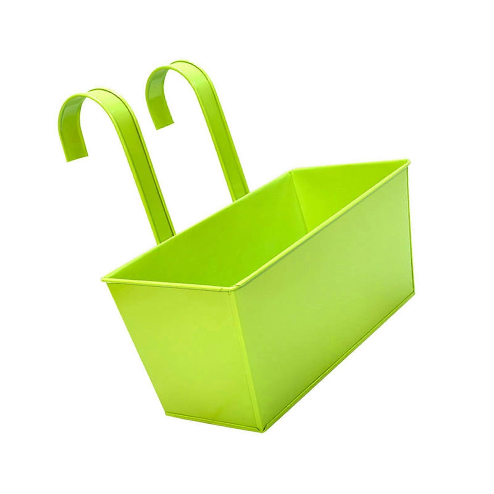 Vintage Metal Rectangular Flower Pot for Windowsill Display and Desktop Decoration