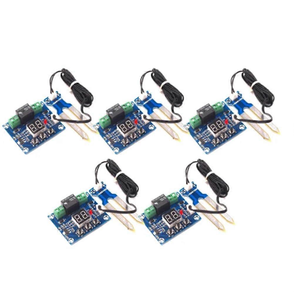 5Pcs 12V Digital Soil Moisture Sensor Controller for Smart Automatic Irrigation and Pump Control