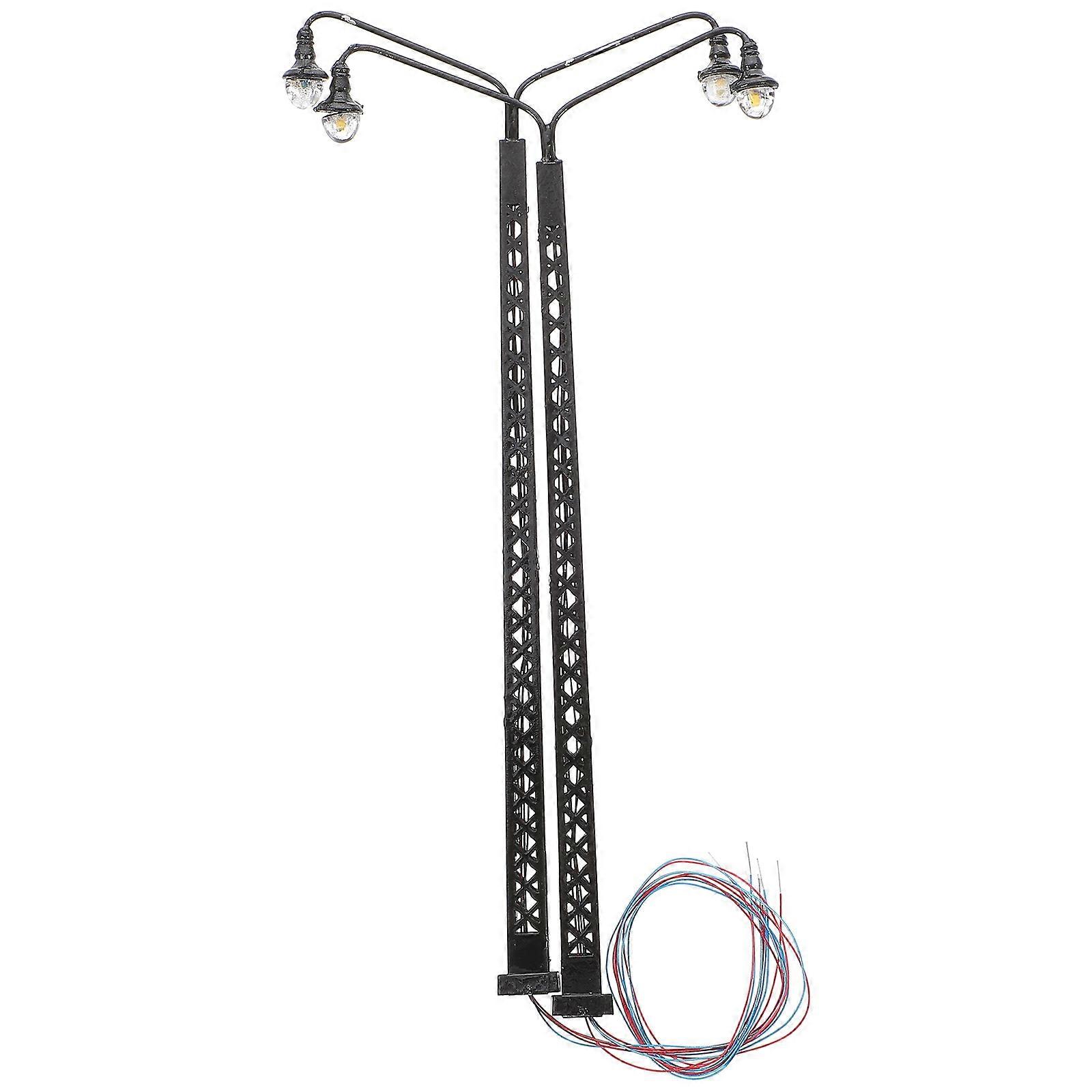 Railroad Light Prop Mini Light Model Diy Crafts 13.8X5.4CM 2Pcs