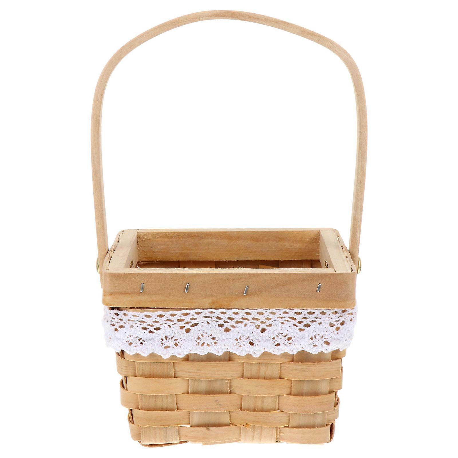 Flower Storage Basket Simple and Generous Design Multi-Functional Container Plastic Material 23X13X13CM 1Pack